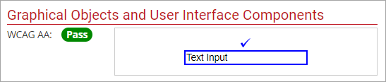 The Graphical Objects and User Interface Components functionality of the WebAIM colour contrast checker.